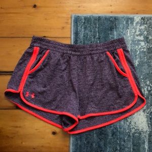 Purple Under Armour shorts
